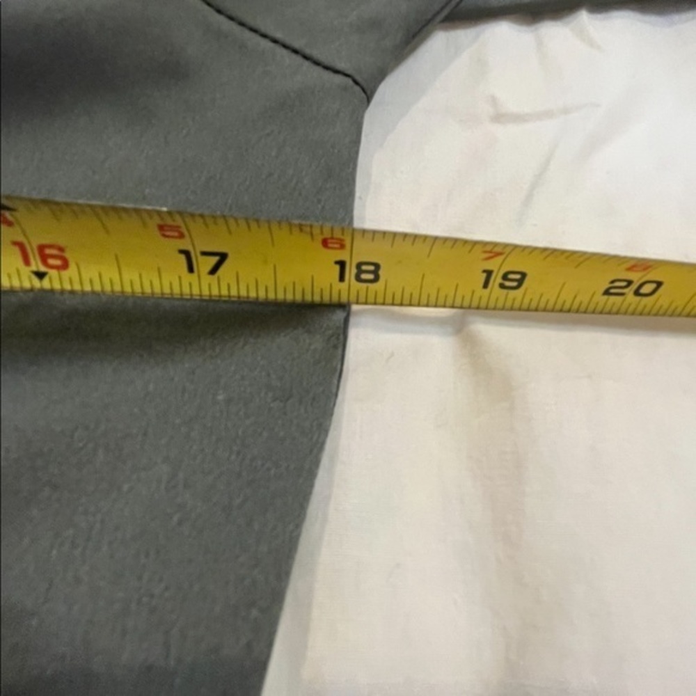 Satin Tie-Front Long-Sleeve Top - Olive Green - Picture 7 of 8